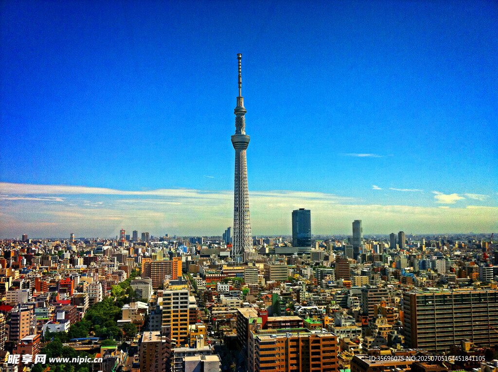 东京城市景观与晴空塔