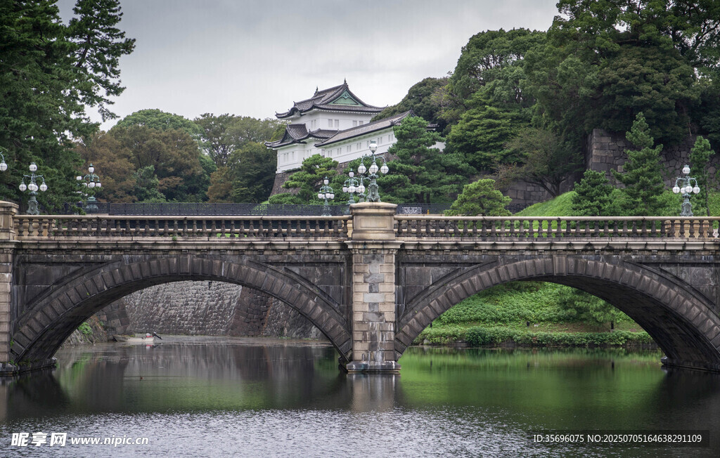 日本东京皇居二重桥景观