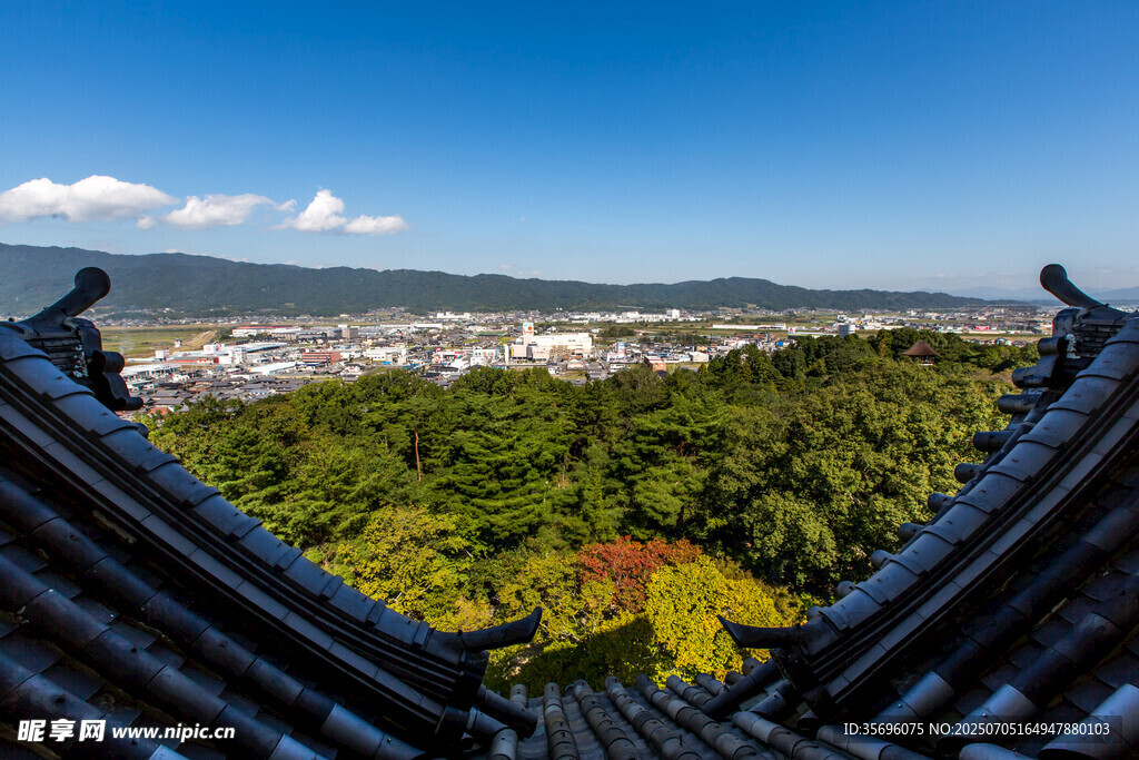 屋顶视角下的城市与山林
