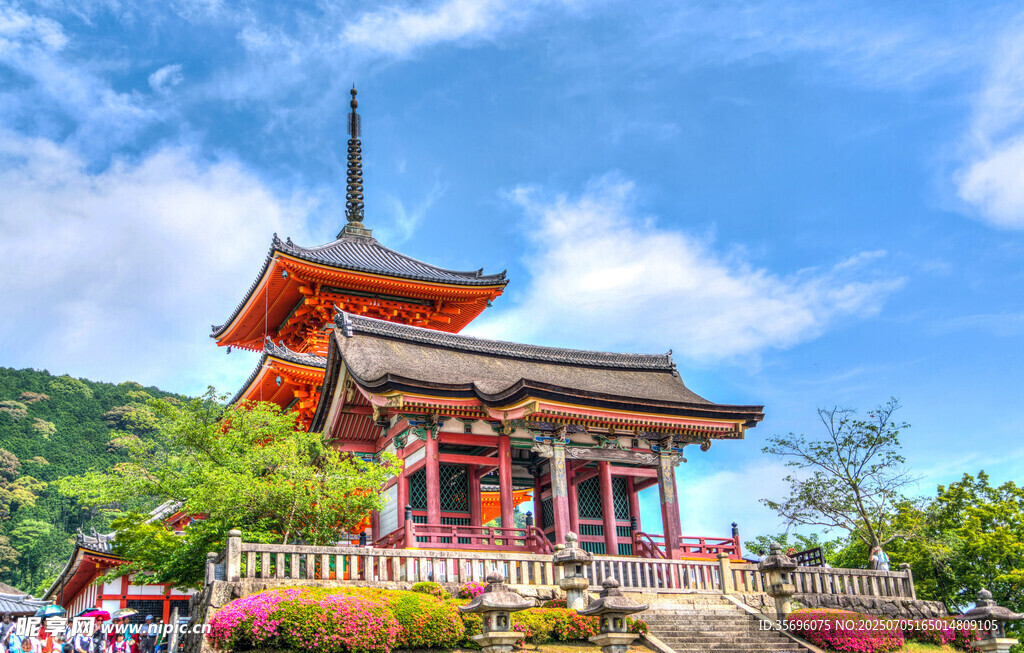 日本传统建筑清水寺景观