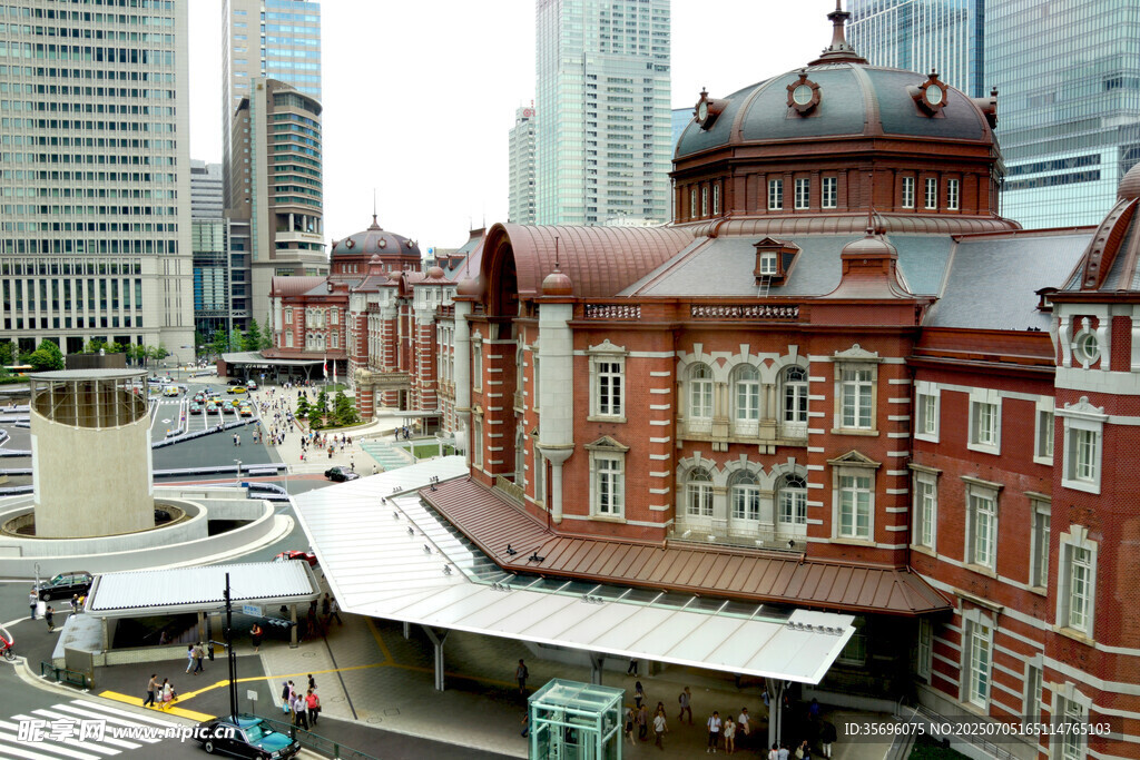 东京站建筑外观俯瞰