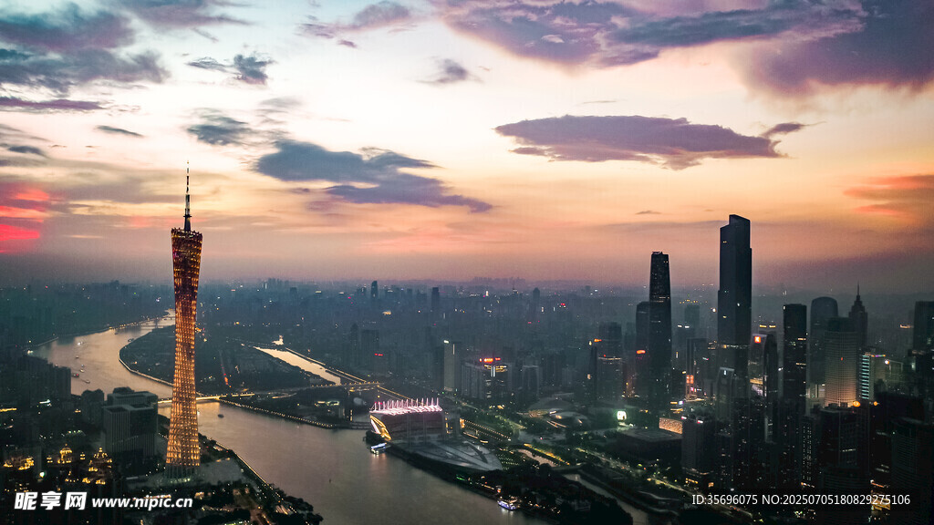 广州珠江新城夜景