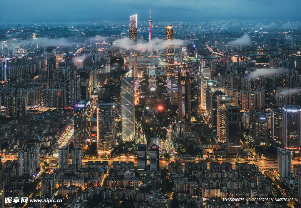 广州CBD夜间风景