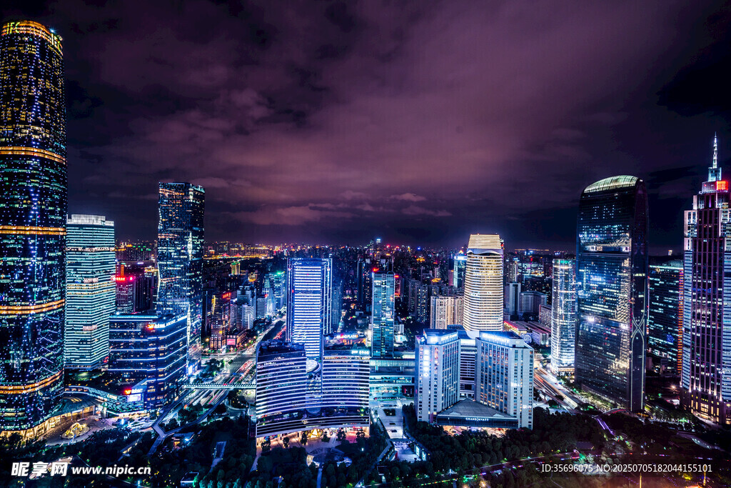 广州城市夜景图