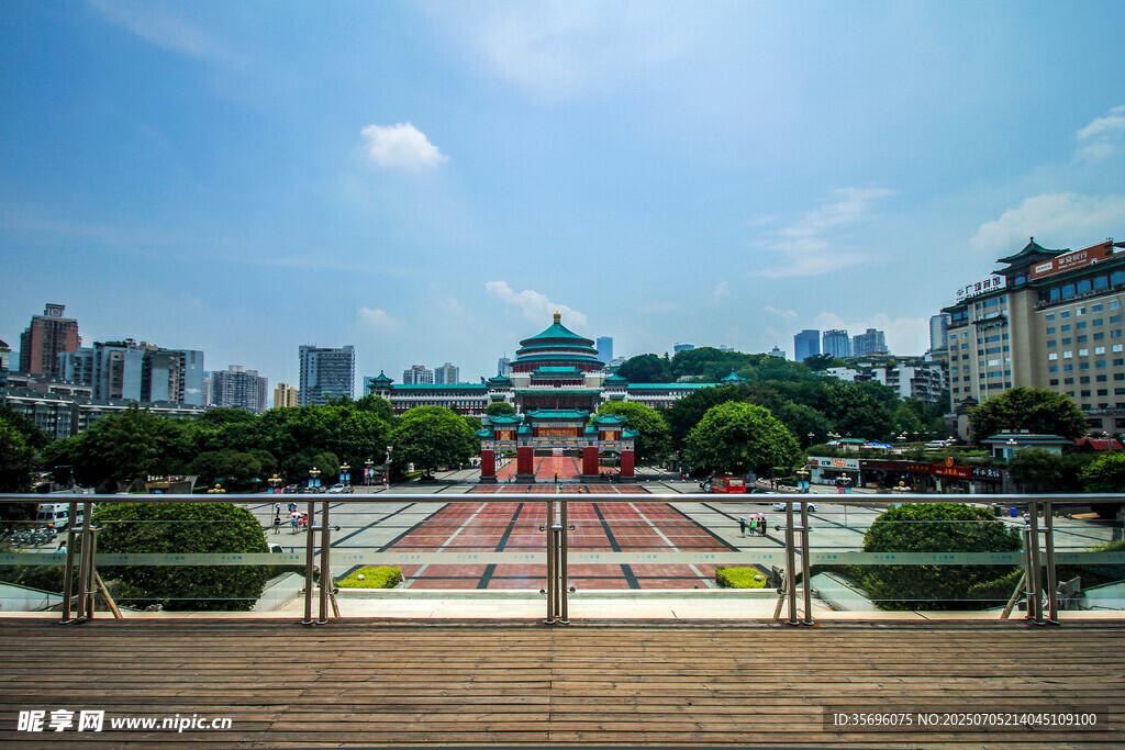 城市中式景观广场美景