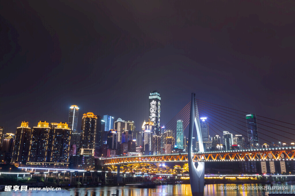 重庆璀璨夜景城市风光