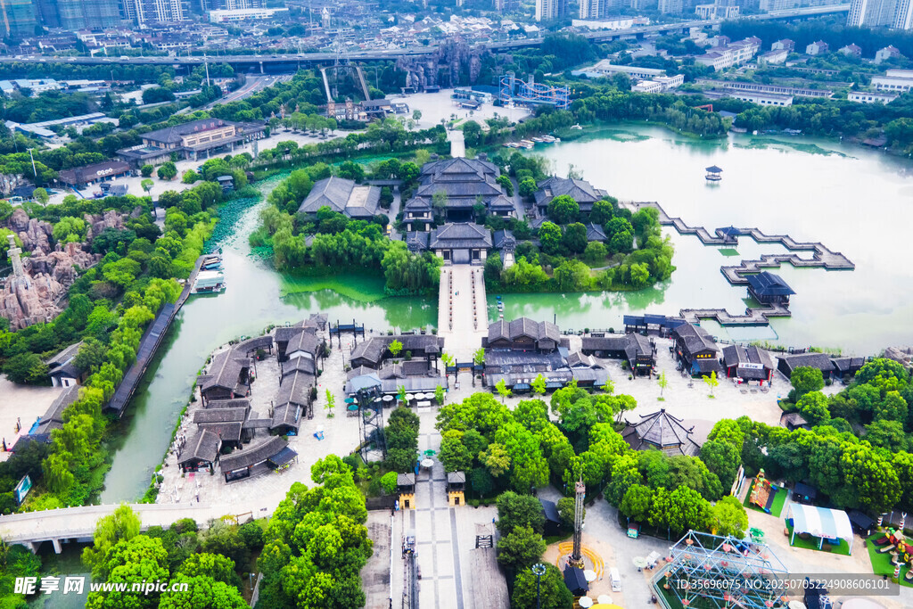A风景区春秋淹城景区古建筑