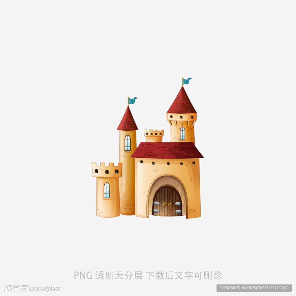 卡通风格的梦幻城堡