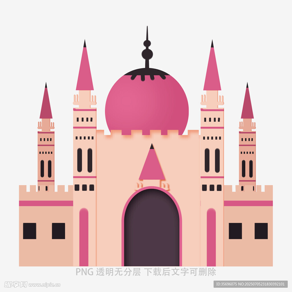 粉色梦幻城堡建筑