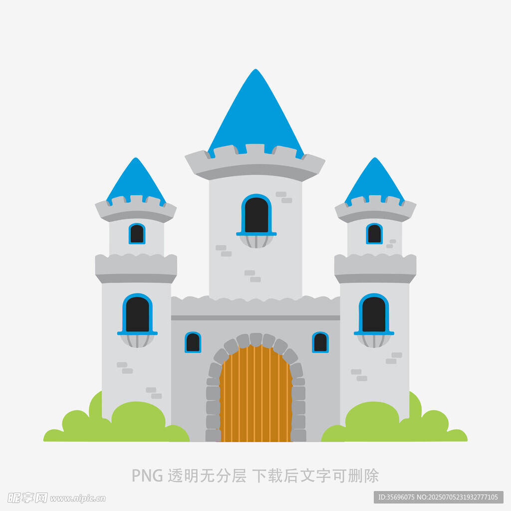 童话风白色城堡插画