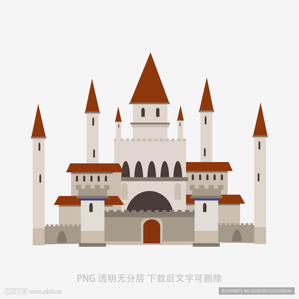 卡通风格的梦幻城堡