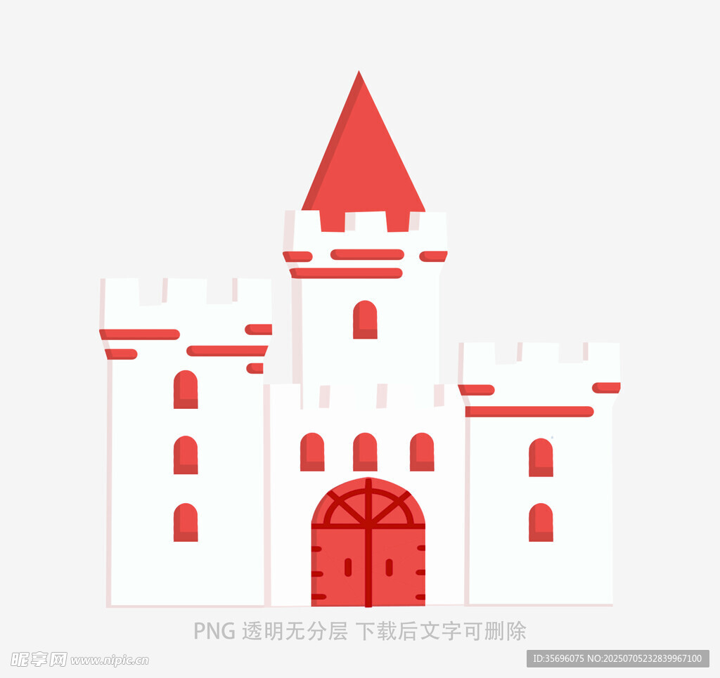 红白相间的童话城堡