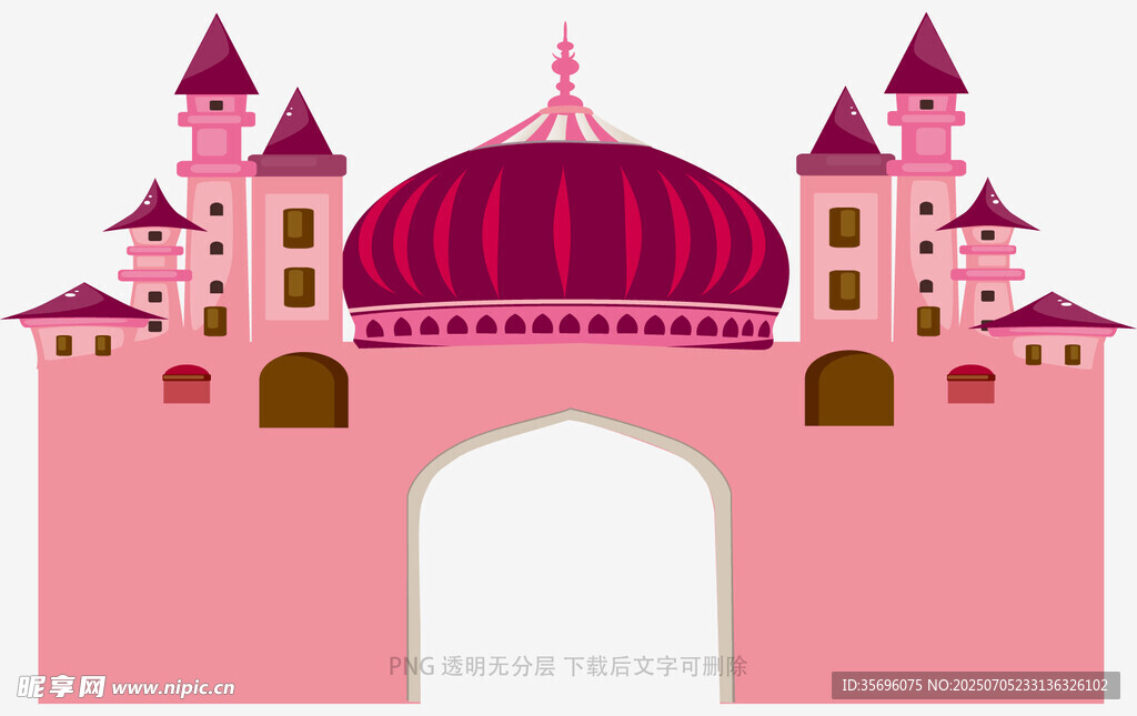 粉色梦幻城堡建筑