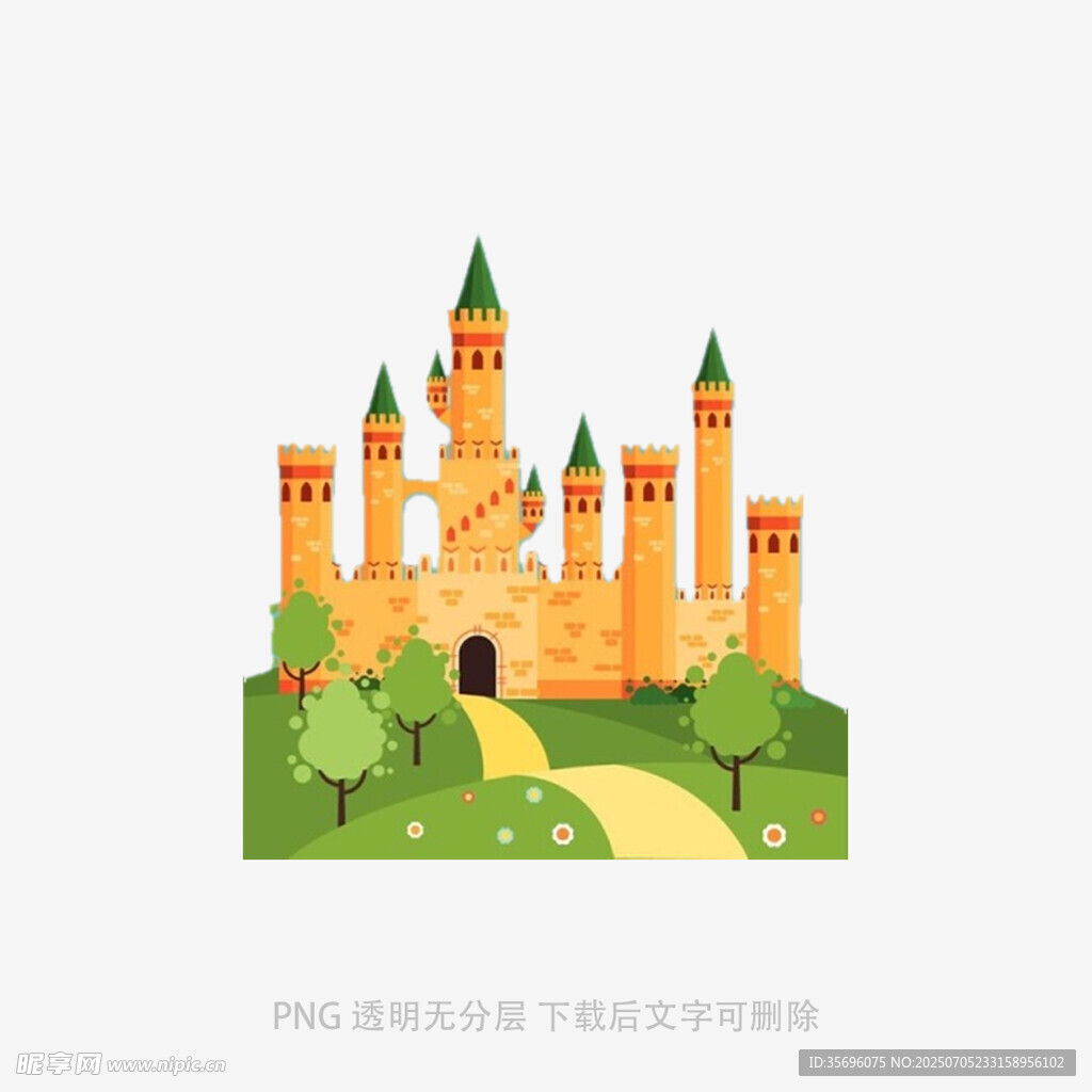 童话风城堡插画