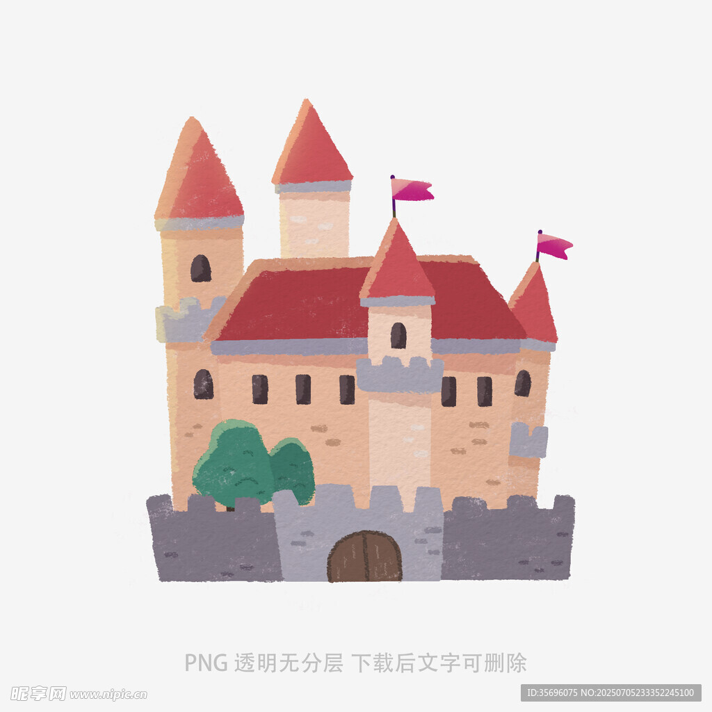 卡通风格的梦幻城堡