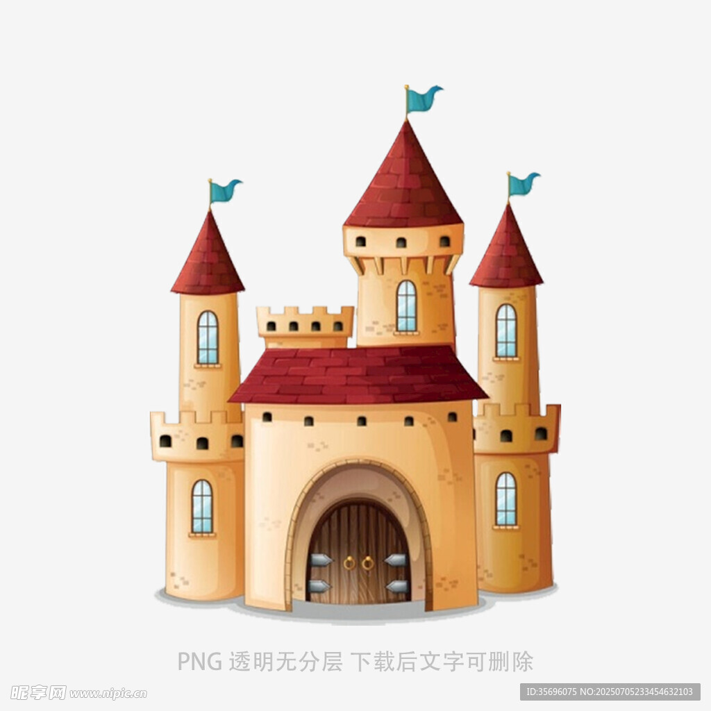 卡通风格的梦幻童话城堡
