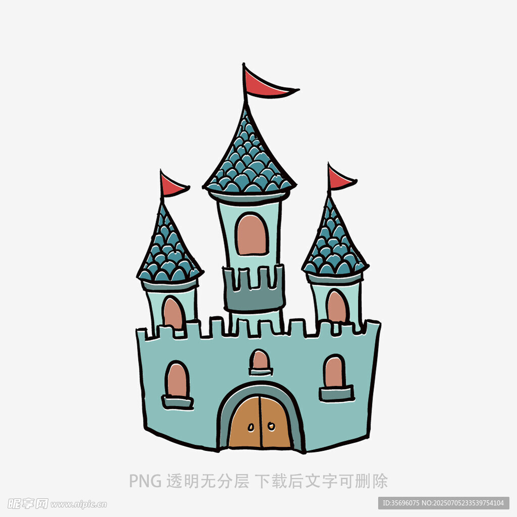 卡通风格的梦幻城堡