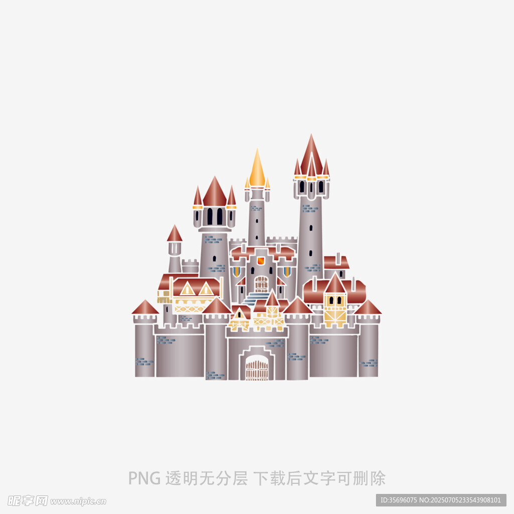 梦幻童话城堡插画