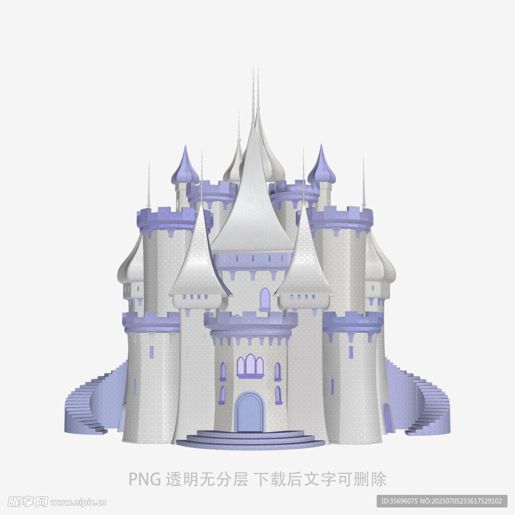 梦幻紫色城堡模型