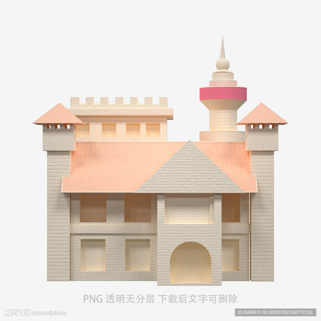 卡通风格城堡建筑模型