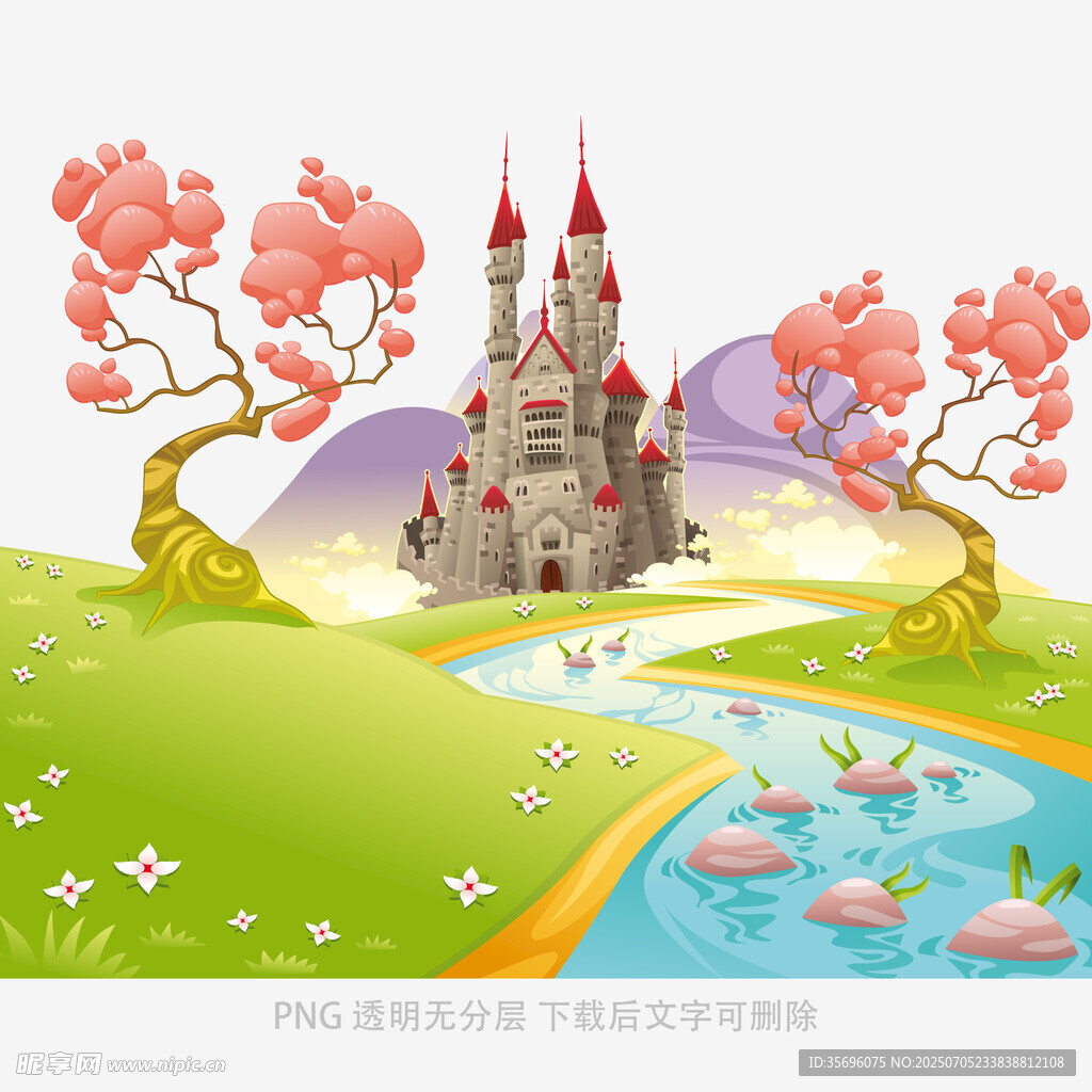 梦幻童话城堡春日美景