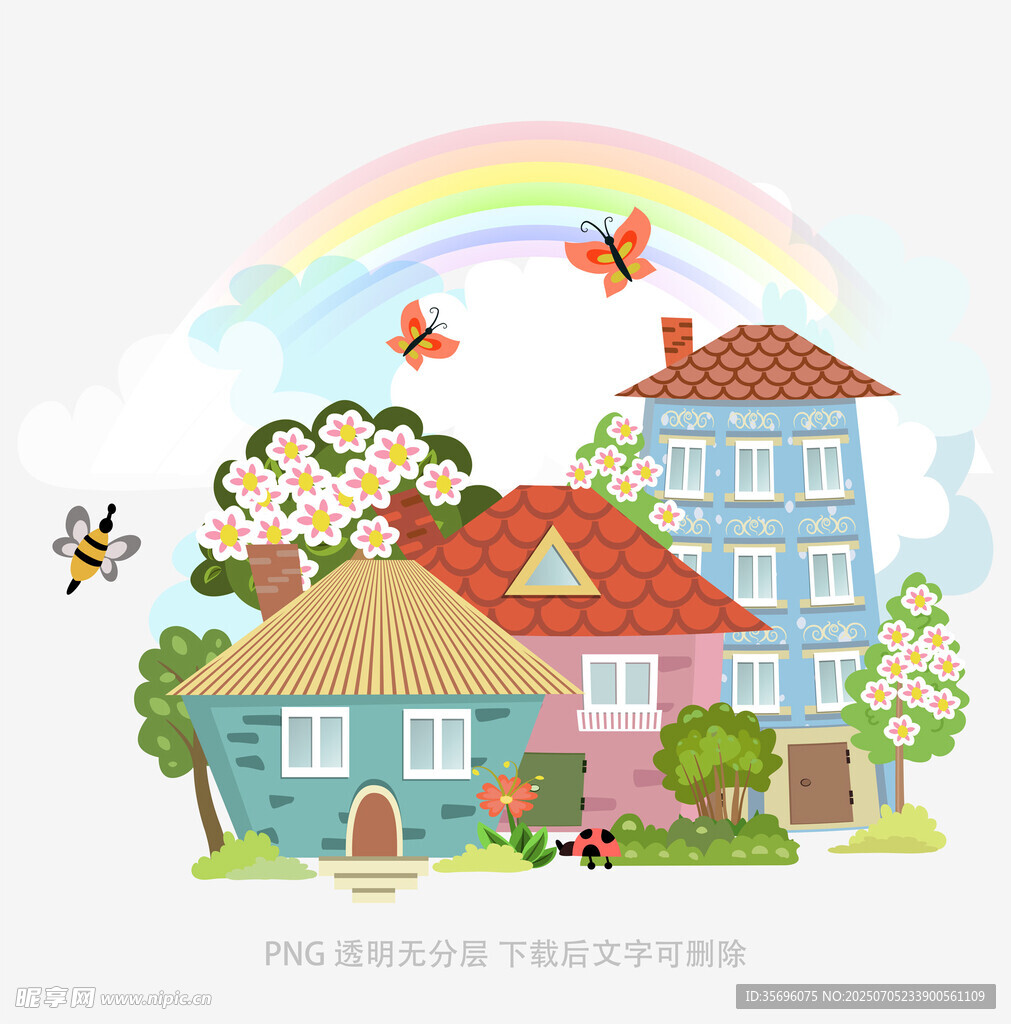 彩虹下的欢乐社区生活
