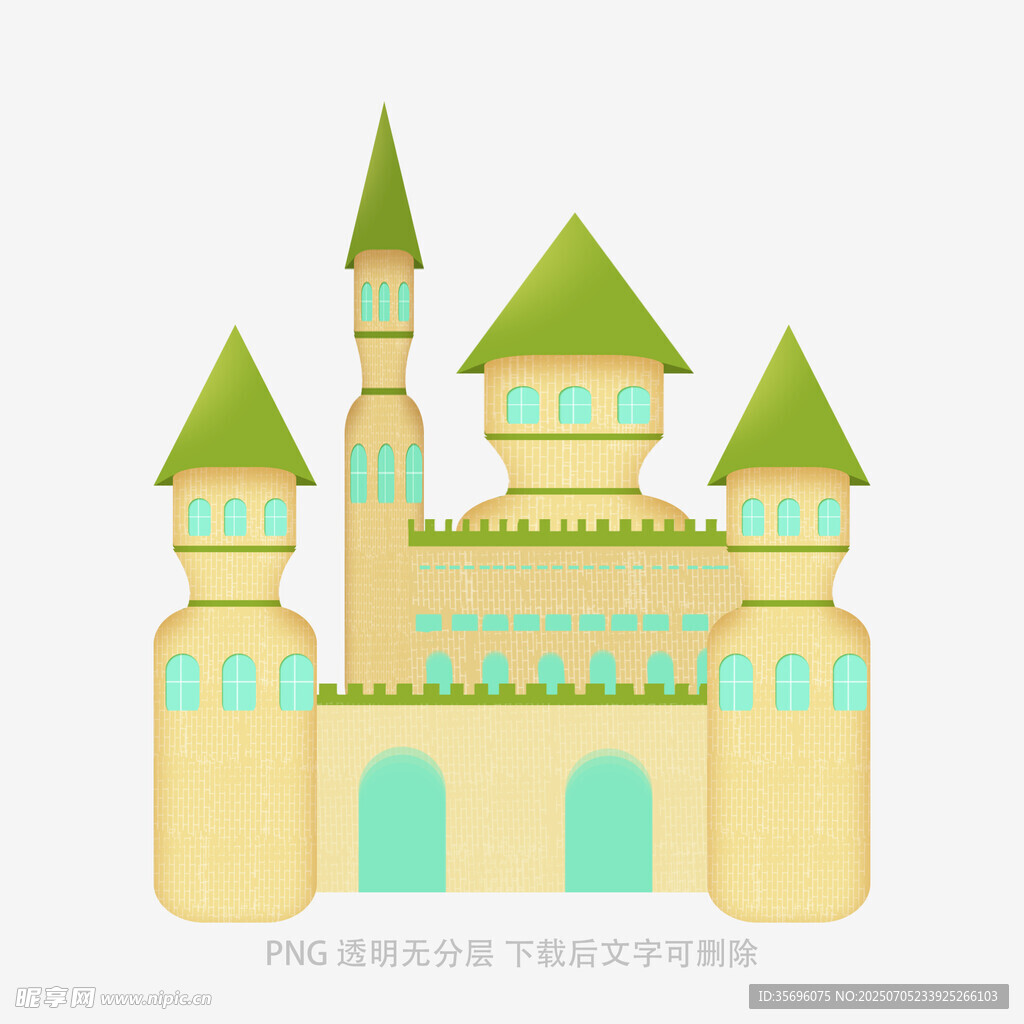 卡通风格的梦幻城堡