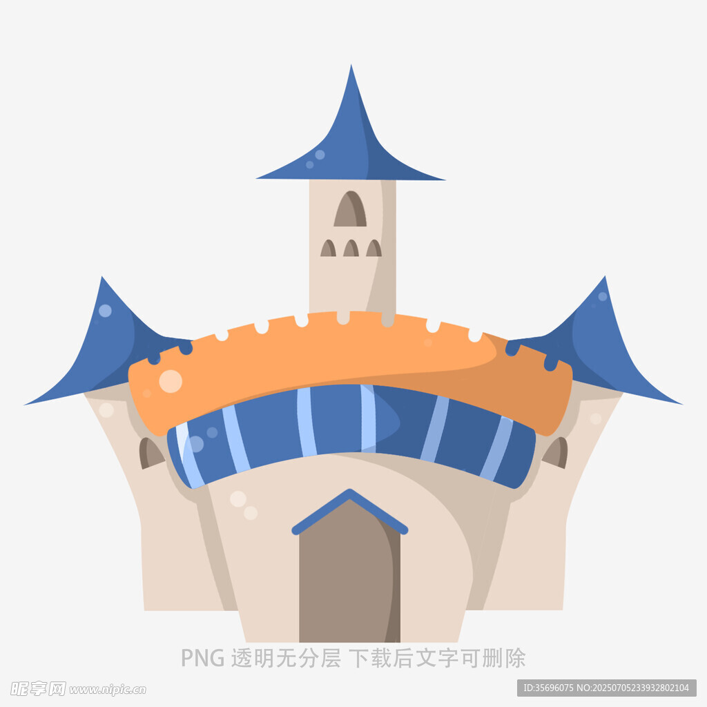 卡通风格的梦幻城堡