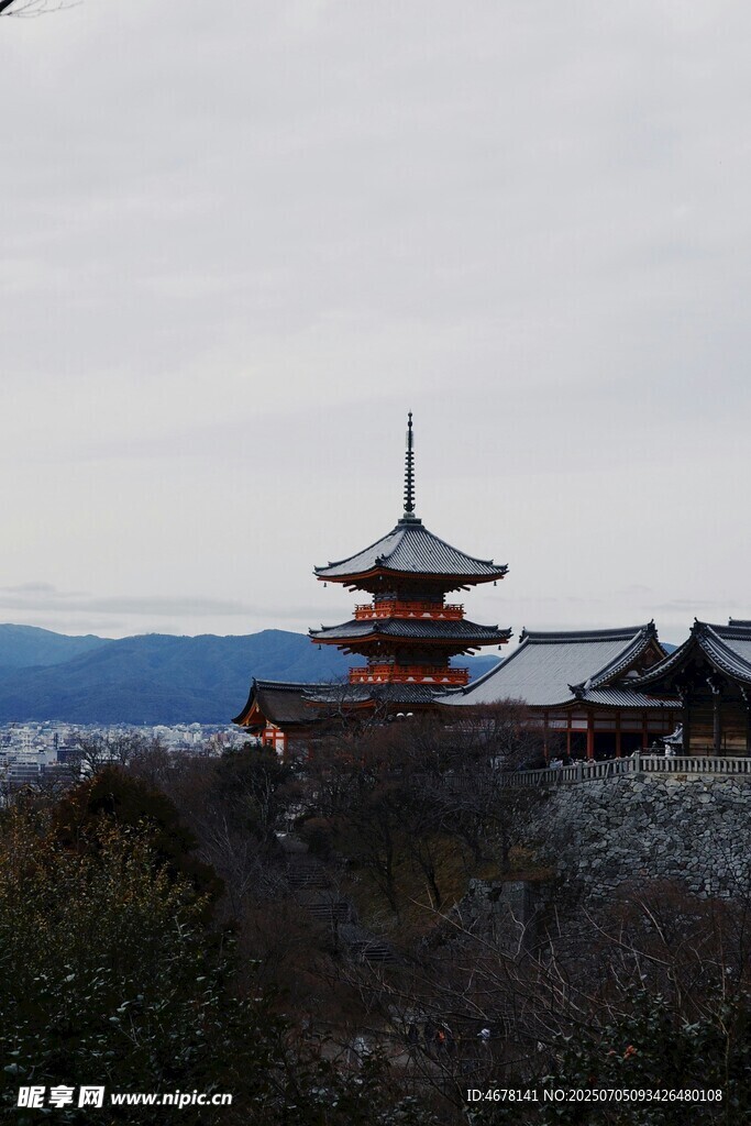 日本传统塔楼景观