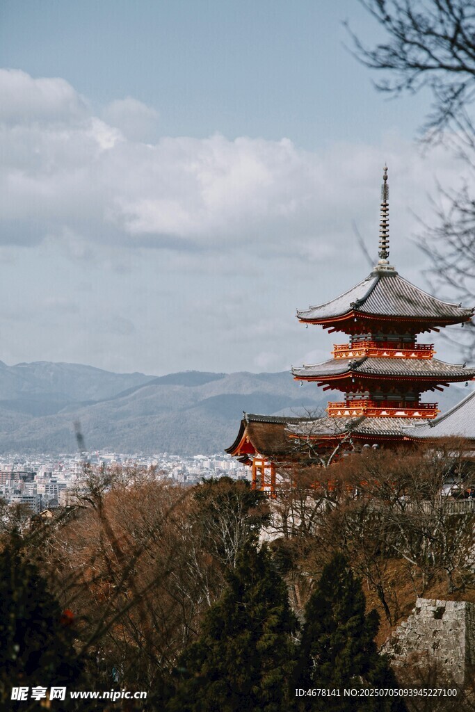 日式宝塔景观
