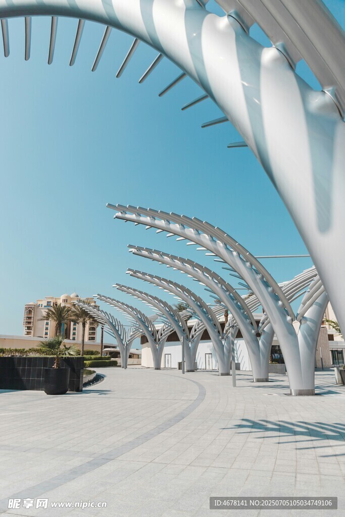 现代拱形建筑景观