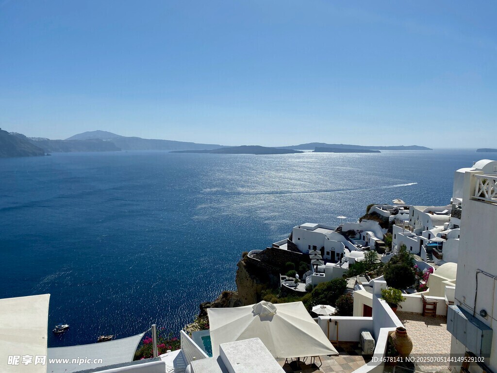 圣托里尼海景俯瞰美景