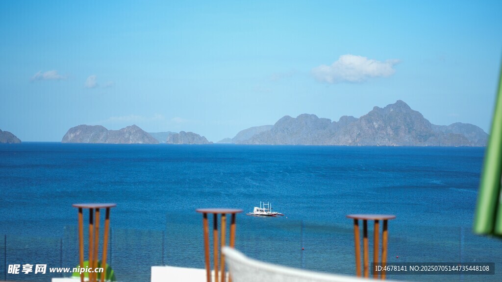 海边美景远眺山海风光