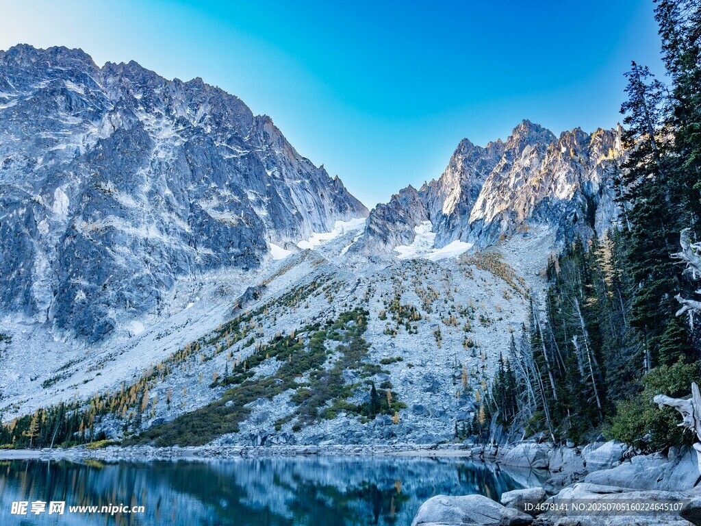 雪山湖泊美景