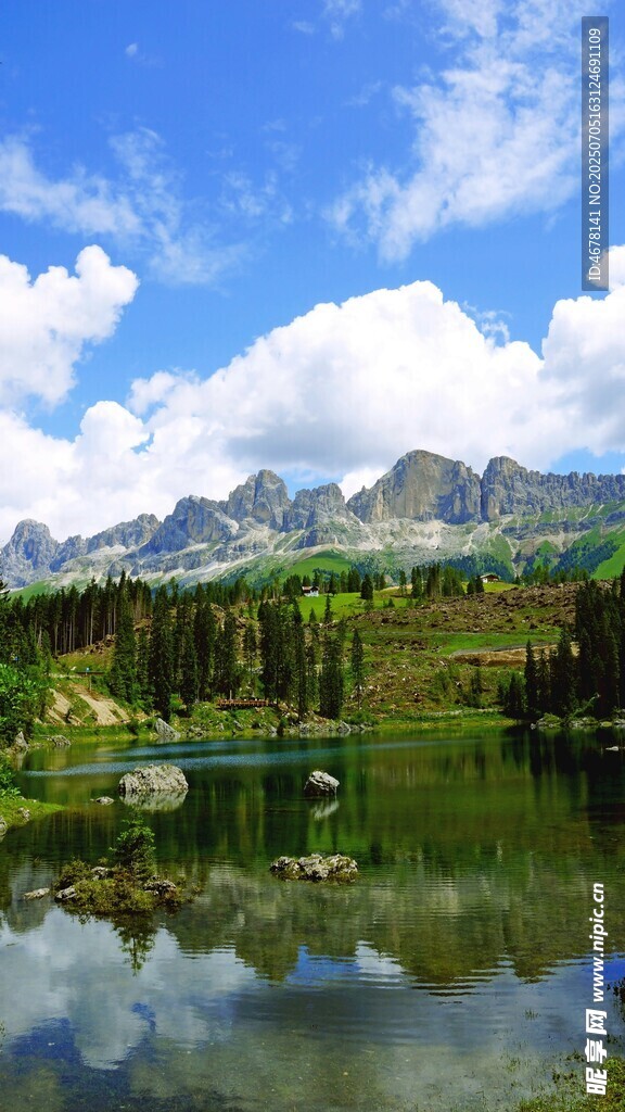 美丽山水湖景自然风光图