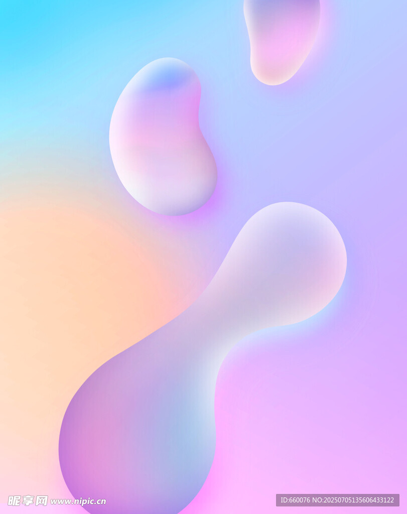 梦幻流体渐变抽象图案