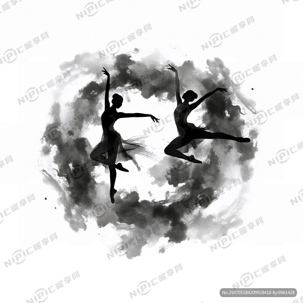 爵士舞 水墨  黑色