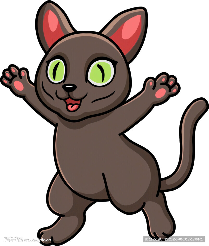 跳跃的黑猫