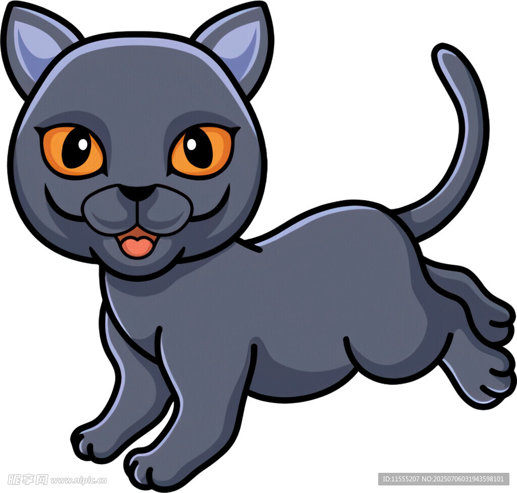 奔跑的黑猫