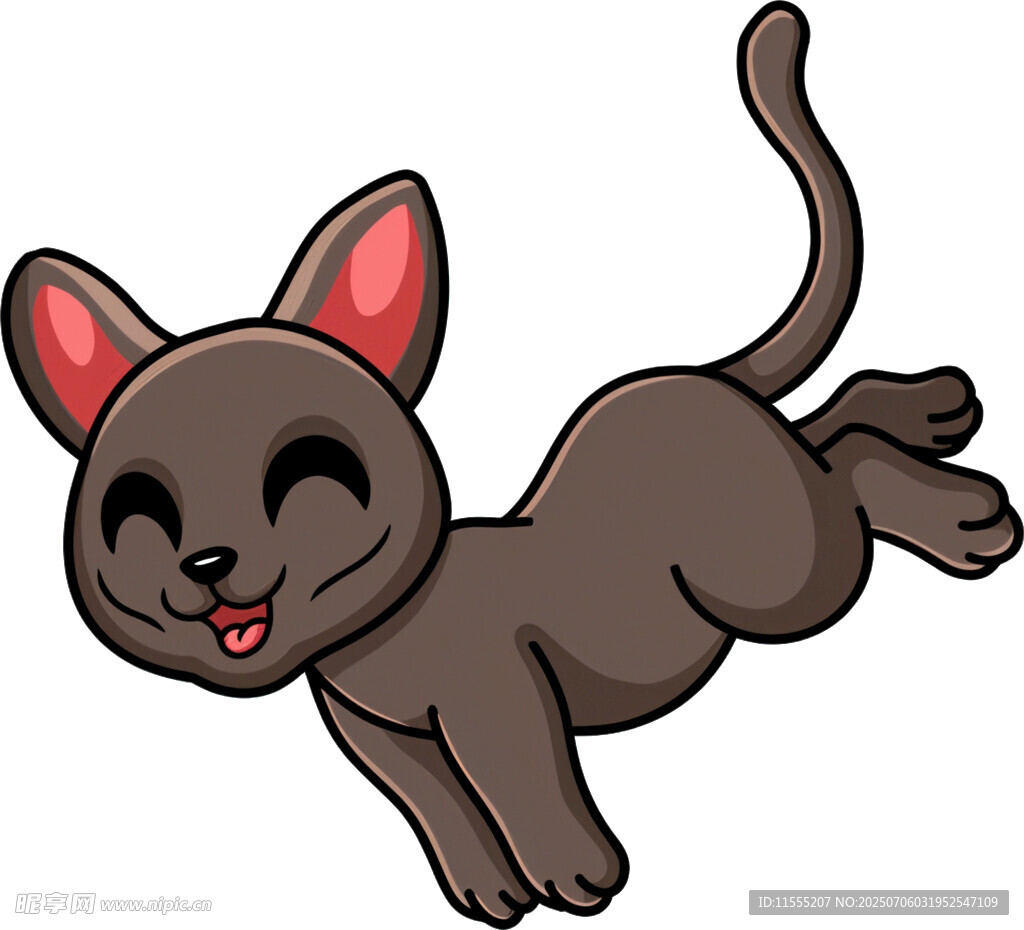 跳跃的黑猫
