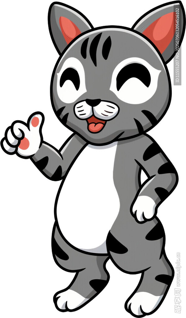 可爱灰猫比赞