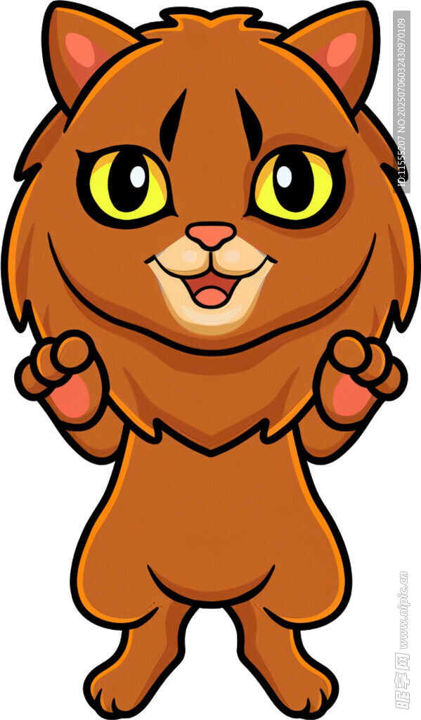 可爱猫咪比耶