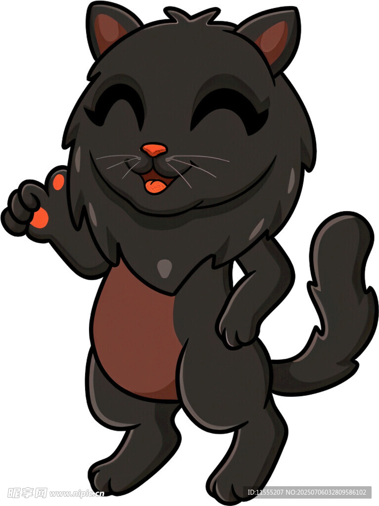 黑猫俏皮比耶