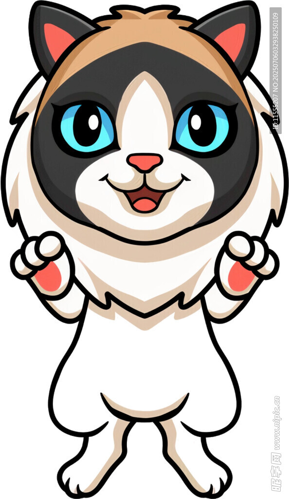 可爱猫咪比耶