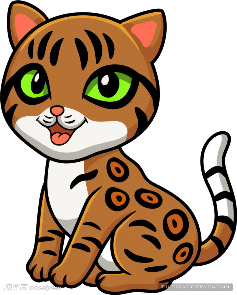 可爱斑纹小猫