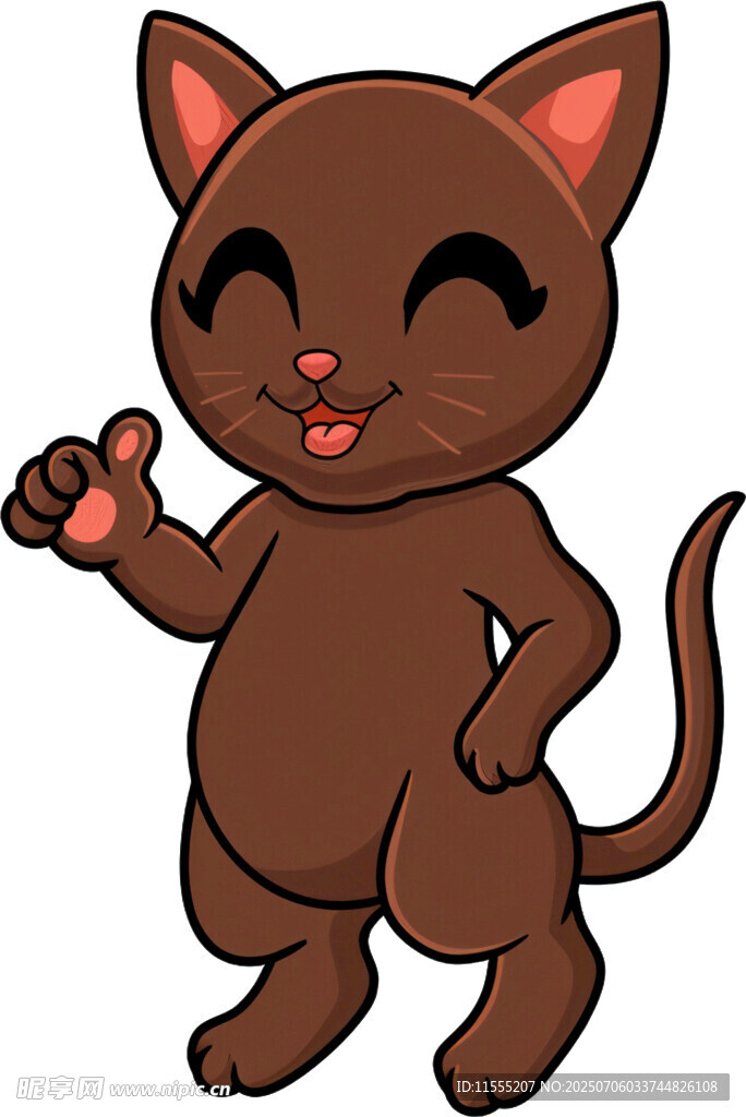 可爱棕色猫咪比赞
