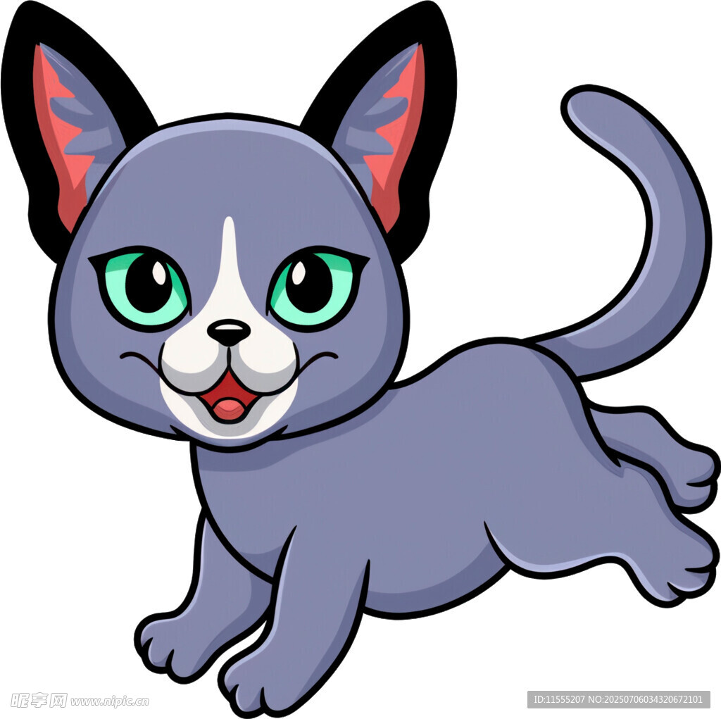 可爱奔跑小猫咪