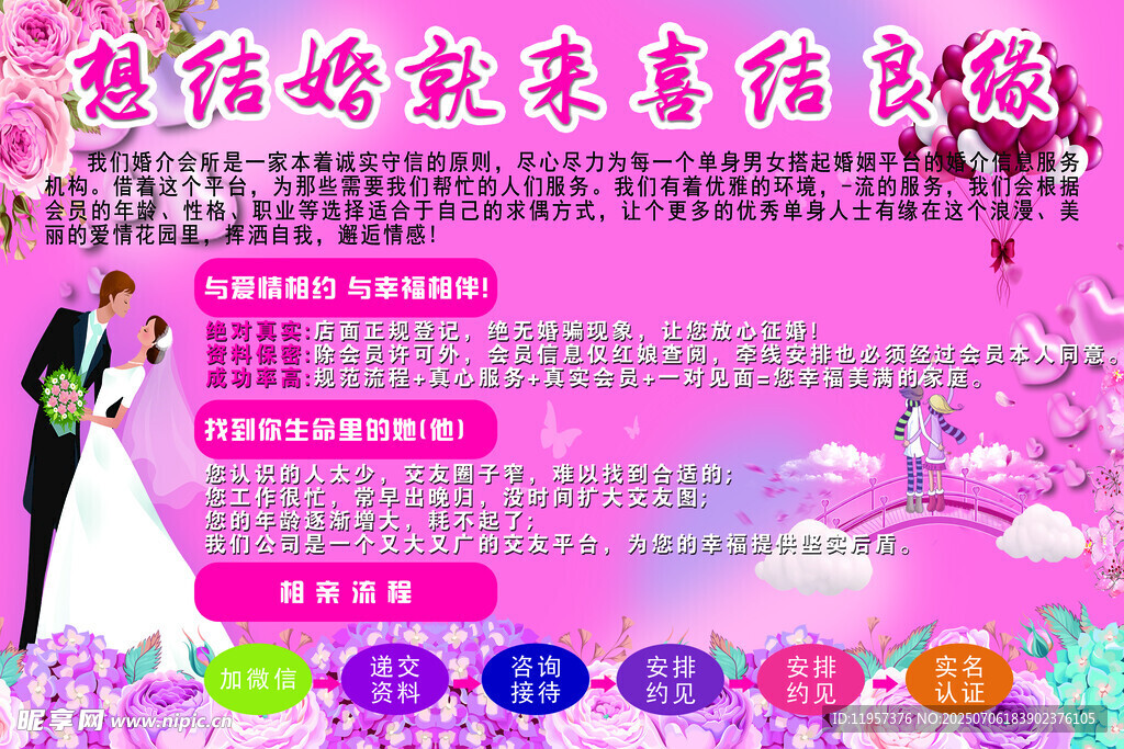 浪漫婚礼策划宣传海报