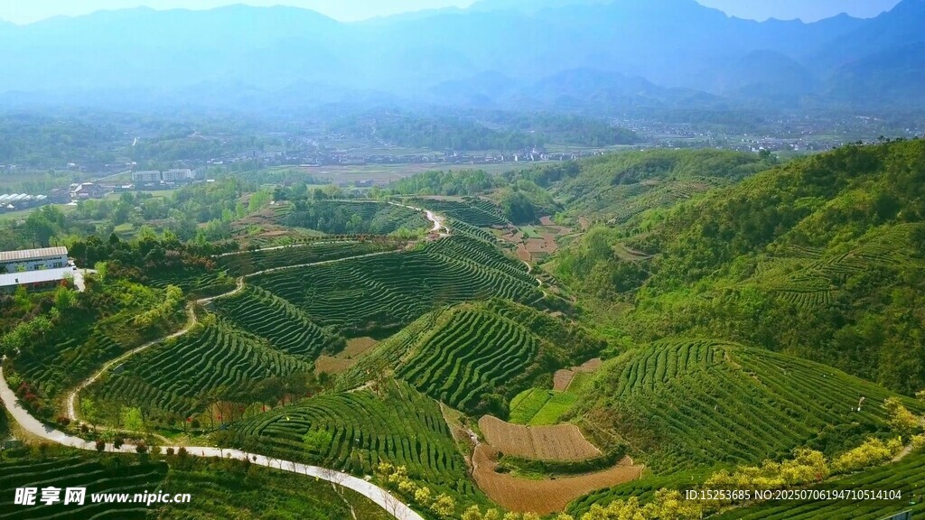 山间绿野蜿蜒公路美景