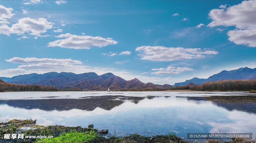 宁静山水湖景自然风光